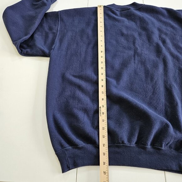MV Sport Sweatshirt Mens L Navy Crewneck Waterway Hills Golf Course LS VTG FLAW - Picture 6 of 15